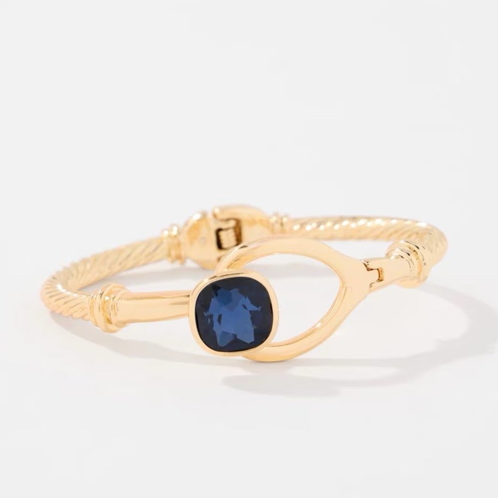 NWT WHBM Blue Stone Hinge Bracelet